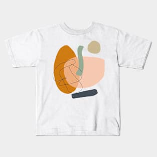 abstractart ,geometricalprint ,printablewallart Geometrical,abstract,minimal,modern,pastel, Kids T-Shirt